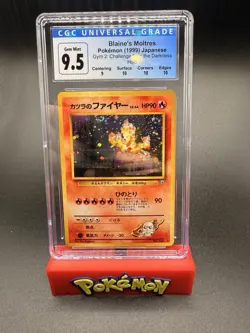 1999 Pokemon Japanese Gym 2 Challenge Blaine's Moltres #146 CGC 10 Gem Mint - Image 1