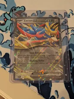 Pokemon TCG Zacian EX SVP 198 Scarlet & Violet Black Star Promo Card NM Holo - Image 1