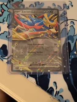 Pokemon TCG Zacian EX SVP 198 Scarlet & Violet Black Star Promo Card NM Holo - Image 3