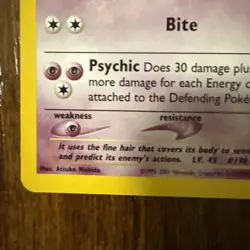 Pokemon Espeon Holo Rare 1/75 Neo Discovery 2001 TCG - Image 4