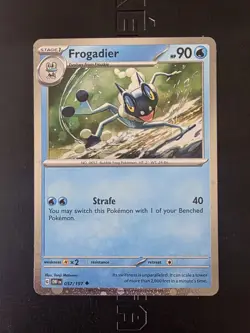 Pokemon Obsidian Flames 057/197 Frogadier Cosmos Holo Promo NM - Image 1