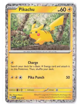 Pokemon Pikachu 002/015 McDonald's Promos 2024 NM Holo - Image 1