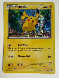 Pokemon TCG Pikachu Mcdonalds Promos 6/12 Confetti Holo Promo 2015 - Image 1