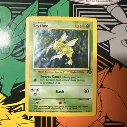 Pokemon TCG Scyther Jungle 10/64 Holo Unlimited Holo Rare - Image 1
