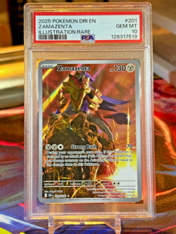 2025 Pokemon Destined Rivals Zamazenta Holo Illustration Rare 201/182 PSA 10 GEM - Image 1