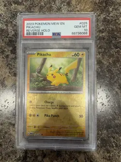 Pokemon Pikachu Reverse Holo Sv: Scarlet & Violet 151 025/165 PSA 10 - Image 1