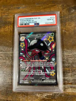 Pokemon 2024 Paldean Fates TOEDSCRUEL EX Shiny Ultra Rare #213 PSA 10 Gem Mint - Image 1