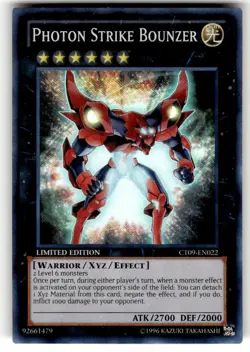 Yugioh Photon Strike Bounzer CT09-EN022 Super Rare Limited Near Mint - Image 1