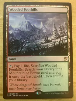 WOODED FOOTHILLS Khans of Tarkir KTK MTG Magic The Gathering - Image 1