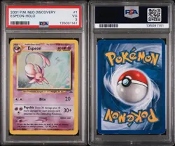 PSA 3 2001 Neo Discovery Espeon 1/75 Holo Foil Rare Pokemon - Image 1