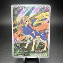 Zacian 100/094 Illustration Rare Pokemon TCG Phantasmal Flames - Image 1