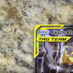 Pokemon TCG Pikachu And Zekrom GX Promo SM168 Tag Team Full Art Holo SM168 MP ⭐ - Image 3