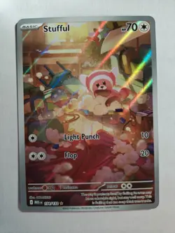 Pokemon TCG Stufful 154/132 Me01: Mega Evolution Holo. Near Mint Or Better - Image 2