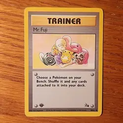 Mr. Fuji 58/62 1st Edition Fossil WOTC Vintage Pokemon MP-HP - Image 1