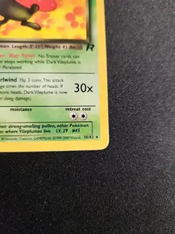 Dark Vileplume 30/82 Pokemon Team Rocket Non Holo WOTC TCG NM - Image 4