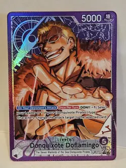 One Piece Donquixote Doflamingo OP14-060 Alt Art Azure Sea's Seven NM English - Image 1