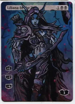 Liliana of the Veil Altered Art Mtg Hand Painted Card Commander - Image 1