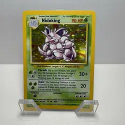 Pokemon Nidoking Base Set 11/102 Holo Rare 1999 Wizards HP90 Card English - Image 1