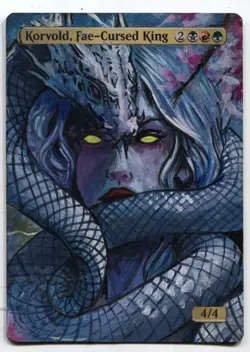 Korvold, Fae-Cursed King Altered Art Mtg Hand Painted Card Commander - Image 1