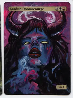 Kardur, Doomscourge Altered Art Mtg Hand Painted Card Commander - Image 1