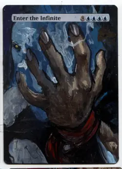 Enter the Infinite Altered Art Mtg Hand Painted Card Commander - Image 1