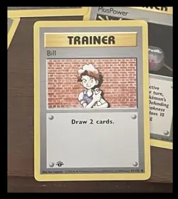 Bil 91/102 1st Edition Base Set Shadowless Pokemon Card Common - LP - Image 1