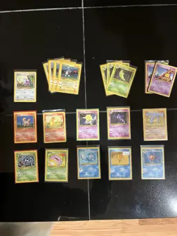 Pokemon Base Set Mixed Bulk Common Cards - Metapod, Abra, … - 1999 TCG - MP-LP - Image 1