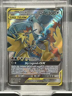2019 Pokemon SM Hidden Fates Moltres & Zapdos ArticunoTag Team #66/68 PSA 9 - Image 2