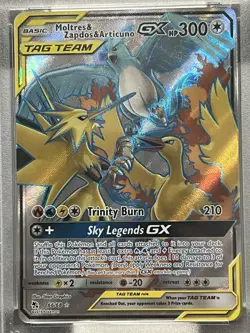 2019 Pokemon SM Hidden Fates Moltres & Zapdos ArticunoTag Team #66/68 PSA 9 - Image 3