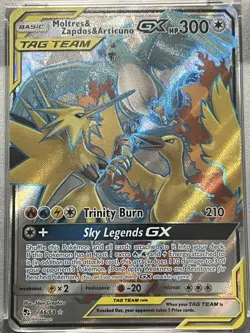 2019 Pokemon SM Hidden Fates Moltres & Zapdos ArticunoTag Team #66/68 PSA 9 - Image 4