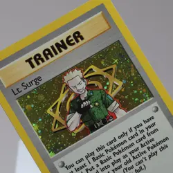 Pokemon TCG - Lt. Surge 17/132 Gym Heroes Holo Rare WOTC 1999 - MP - Image 1