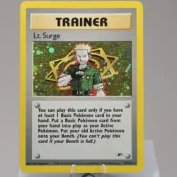 Pokemon TCG - Lt. Surge 17/132 Gym Heroes Holo Rare WOTC 1999 - MP - Image 2