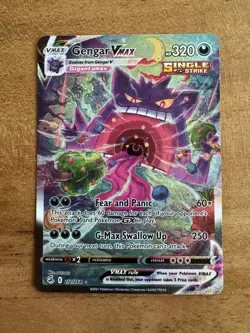 Pokemon Gengar VMAX Alternate Art Secret Rare Holo 271/264 Fusion Strike - Image 1