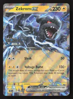 Zekrom ex (Black Bolt Stamped) Double Rare Holo MCAP 034/086 NM Pokemon TCG - Image 1