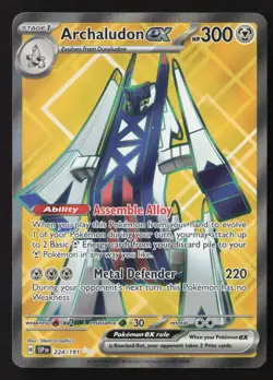 Archaludon ex Ultra Rare Holofoil SSP 224/191 NM Pokemon TCG - Image 1