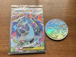 Mega Charizard X ex 023 MEP: Mega Evolution Promo Sealed Pokemon & Holo Coin - Image 5