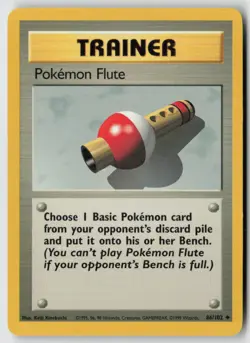 Pokemon Flute 086/102 - Base Set Normal - PTCG - MP - Image 1