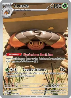 Crustle - 186/182 Pokemon Destined Rivals NM - Image 1
