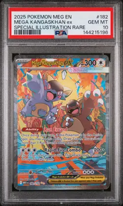 2025 Pokemon Mega Evolution Base #182 SIR Mega Kangaskhan ex PSA 10 Gem Mint - Image 1