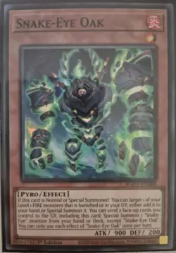 YuGiOh Snake-Eye Oak Super Rare 1st Edition AGOV-EN008 - Image 1