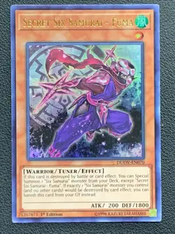 Secret Six Samurai - Fuma DUOV-EN070 1st Edition Ultra Rare Yu-Gi-Oh! - Image 1