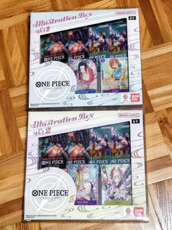 One Piece TCG Illustration Box Volume 1 And 2 Set SEALED With Plastic Cases - Image 1