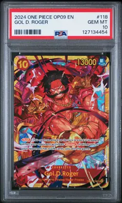 2024 ONE PIECE OP09 #118 EMPERORS IN THE NEW WORLD GOL D ROGER SEC PSA 10 - Image 1