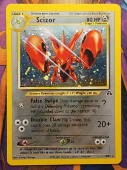 Scizor - 10/75 - Neo Discovery - Holo Rare - Vintage - EX/LP - Pokemon TCG Card - Image 1