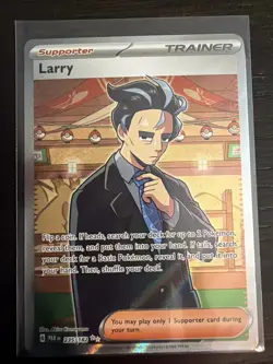 Larry 235/182 Full Art Trainer Pokemon Card- Near Mint- Paradox Rift - Image 1