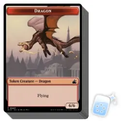 10 pcs DRAGON TOKEN (007) Ravnica Remastered Magic MTG MINT CARD - Image 1