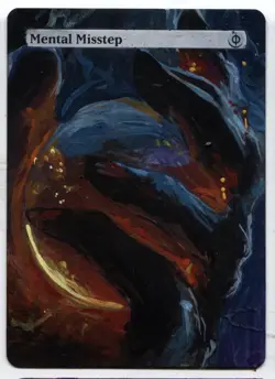 Mental Misstep Altered Art Mtg Hand Painted Card Commander - Image 1