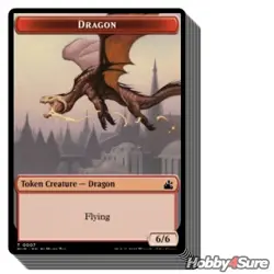 10 pcs Dragon Token (007) M/NM Magic: The Gathering MTG Ravnica Remastered - Image 1