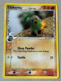 Pokemon EX Dragon Frontiers Chikorita 44/101 Reverse Holo/Stamped - Image 1