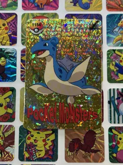 Pokemon Vintage Pocket Monsters Vending HOLO Prism Sticker 1999 Bandai Nintendo - Image 1